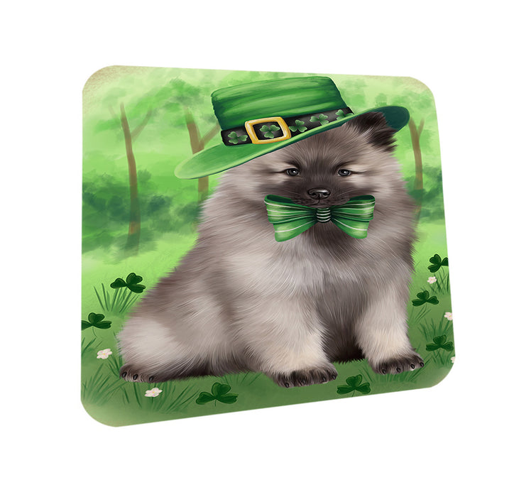 St. Patricks Day Irish Portrait Keeshond Dog Coasters Set of 4 CST56977