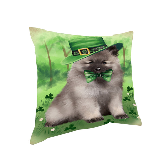 St. Patricks Day Irish Portrait Keeshond Dog Pillow PIL86188