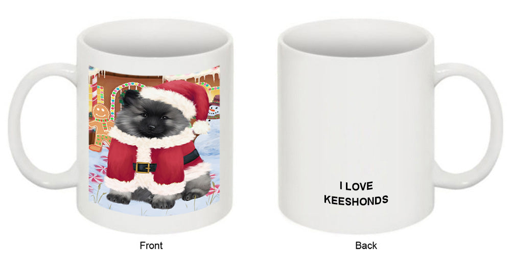 Christmas Gingerbread House Candyfest Keeshond Dog Coffee Mug MUG51770