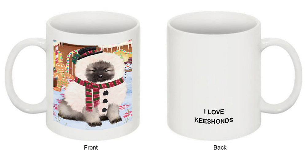 Christmas Gingerbread House Candyfest Keeshond Dog Coffee Mug MUG51771