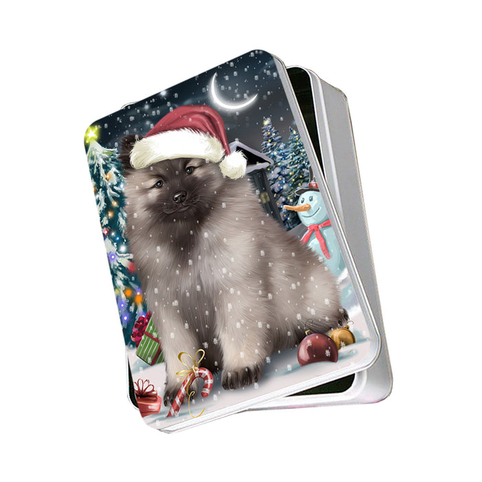 Have a Holly Jolly Keeshond Dog Christmas Photo Storage Tin PITN51667