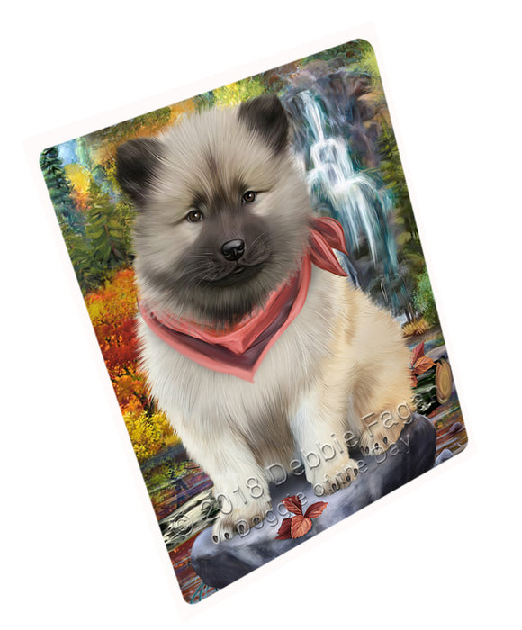 Scenic Waterfall Keeshond Dog Magnet Mini (3.5" x 2") MAG59982