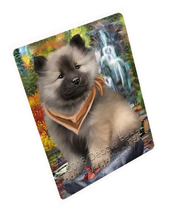 Scenic Waterfall Keeshond Dog Magnet Mini (3.5" x 2") MAG59985