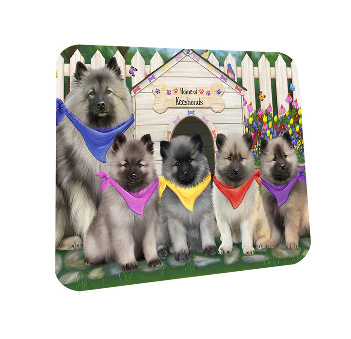 Spring Dog House Keeshonds Dog Coasters Set of 4 CST52169