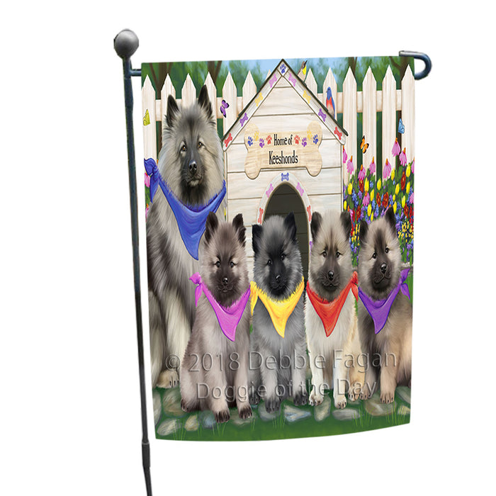 Spring Dog House Keeshonds Dog Garden Flag GFLG52155