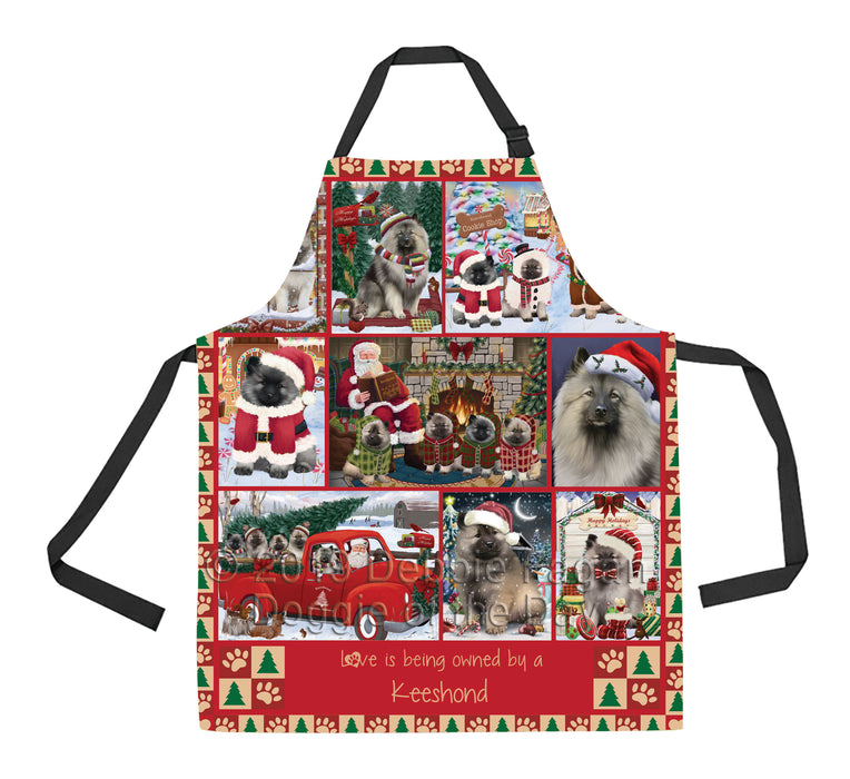 Love is Being Owned Christmas Keeshond Dogs Apron
