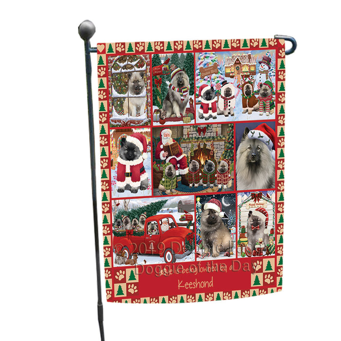 Love is Being Owned Christmas Keeshond Dogs Garden Flag GFLG65905
