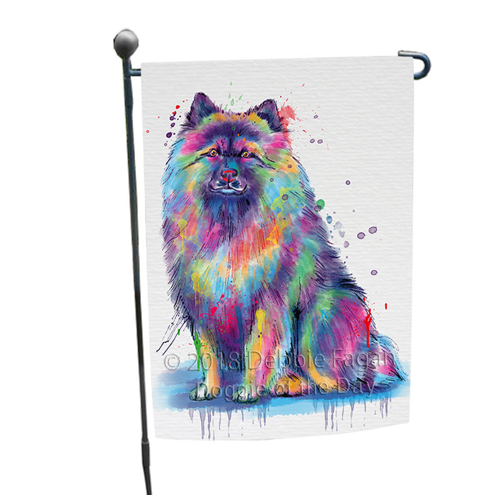 Watercolor Keeshond Dog Garden Flag GFLG65169