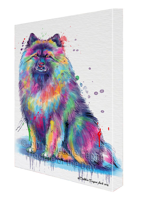 Watercolor Keeshond Dog Canvas Print Wall Art Décor CVS137249
