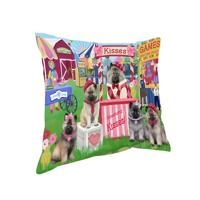 Carnival Kissing Booth Keeshonds Dog Pillow PIL77904