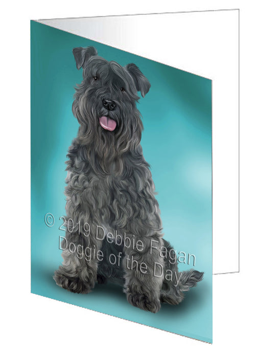 Kerry Blue Terrier Dog Handmade Artwork Assorted Pets Greeting Cards and Note Cards with Envelopes for All Occasions and Holiday Seasons GCD77642