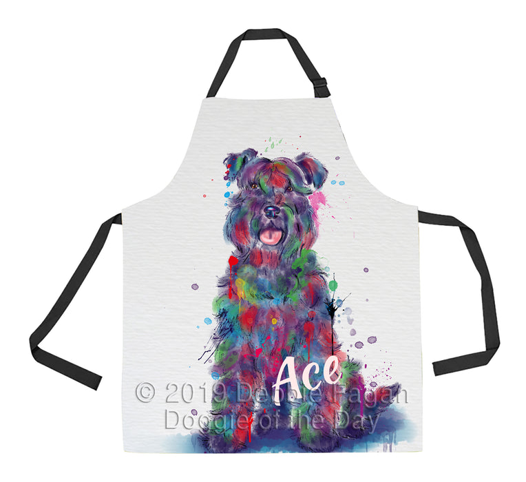 Custom Pet Name Personalized Watercolor Kerry Blue Terrier Dog Apron