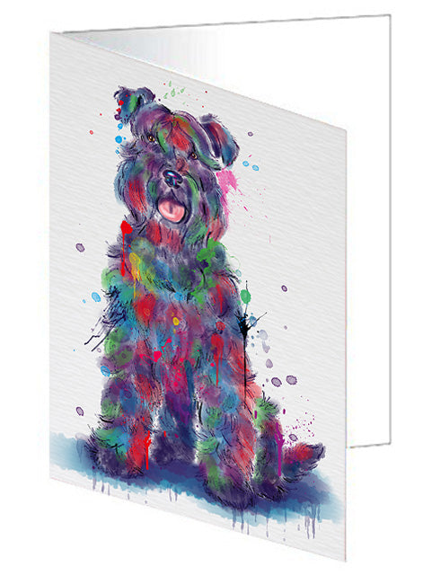 Watercolor Kerry Blue Terrier Dog Handmade Artwork Assorted Pets Greeting Cards and Note Cards with Envelopes for All Occasions and Holiday Seasons GCD79973