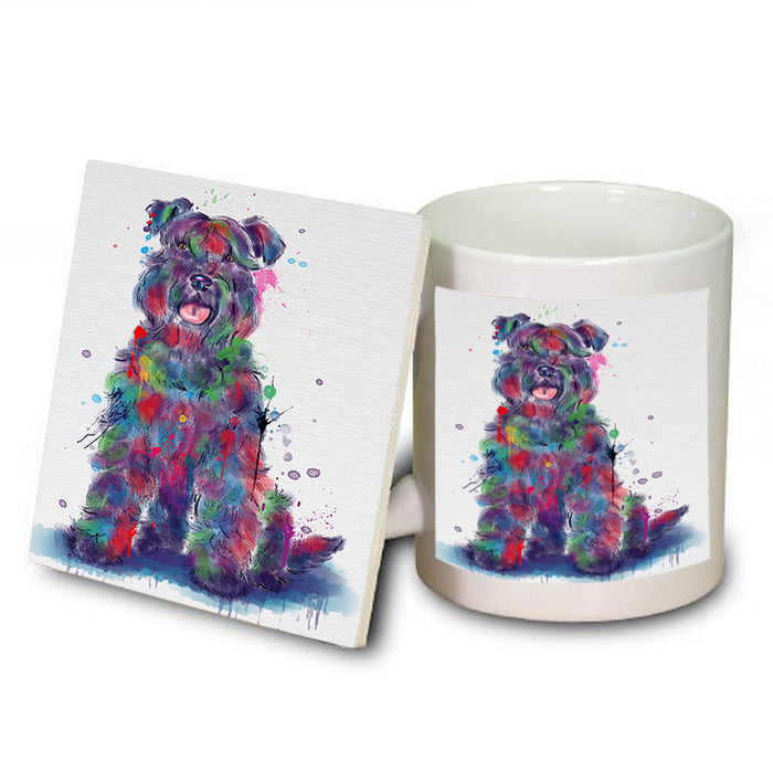 Watercolor Kerry Blue Terrier Dog Mug and Coaster Set MUC57545