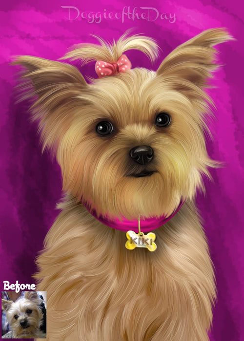 Digital Painting PERSONALIZED Caricature PET PORTRAIT! Custom Pet Dog or Cat Art