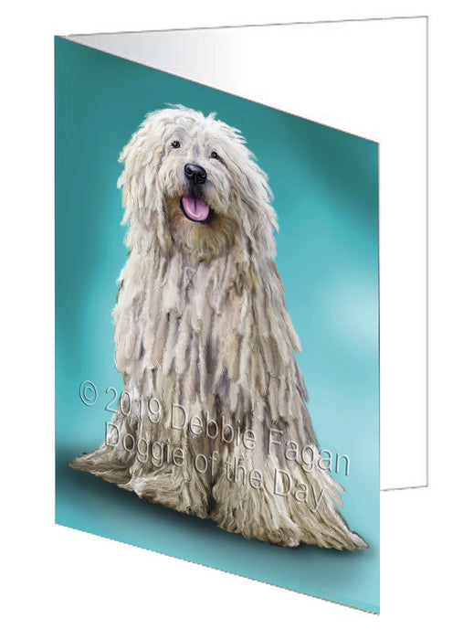 Komondor Dog Handmade Artwork Assorted Pets Greeting Cards and Note Cards with Envelopes for All Occasions and Holiday Seasons GCD77645