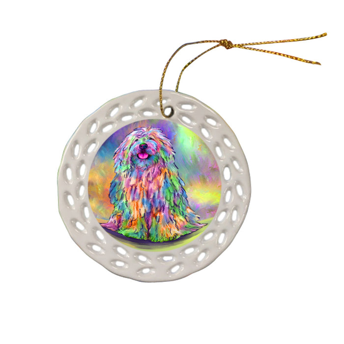 Paradise Wave Komondor Dog Doily Ornament DPOR58397