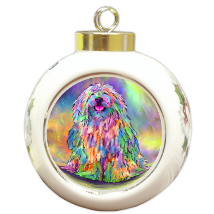 Paradise Wave Komondor Dog Round Ball Christmas Ornament RBPOR58730
