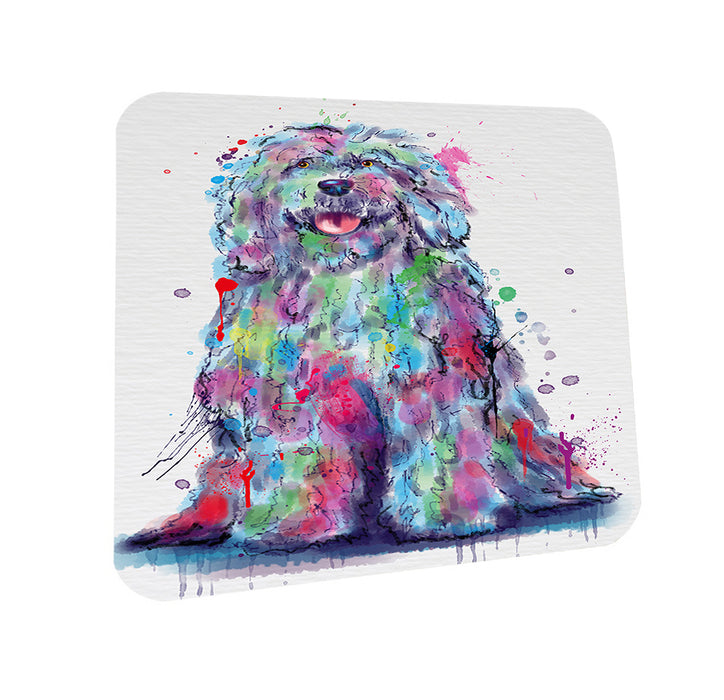 Watercolor Komondor Dog Coasters Set of 4 CST57512
