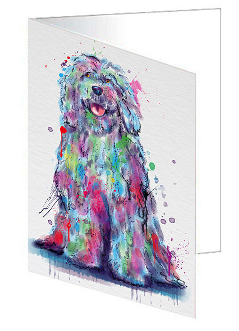 Watercolor Komondor Dog Handmade Artwork Assorted Pets Greeting Cards and Note Cards with Envelopes for All Occasions and Holiday Seasons GCD79976