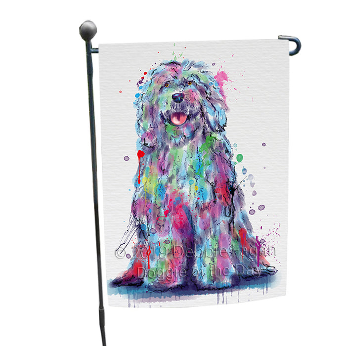 Watercolor Komondor Dog Garden Flag GFLG66368