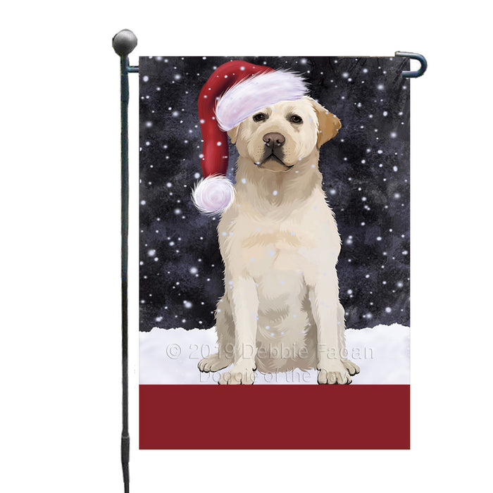 Personalized Let It Snow Happy Holidays Labrador Dog Custom Garden Flags GFLG-DOTD-A62367