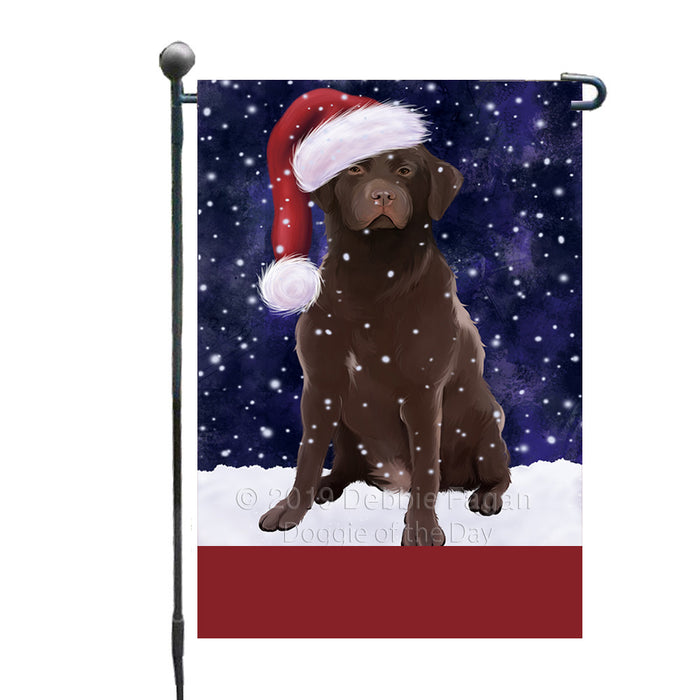 Personalized Let It Snow Happy Holidays Labrador Dog Custom Garden Flags GFLG-DOTD-A62368