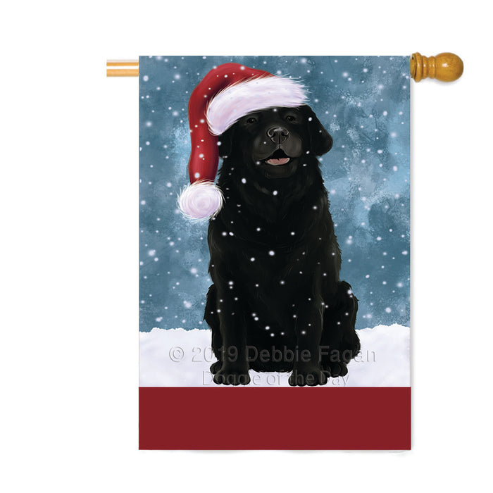 Personalized Let It Snow Happy Holidays Labrador Dog Custom House Flag FLG-DOTD-A62425
