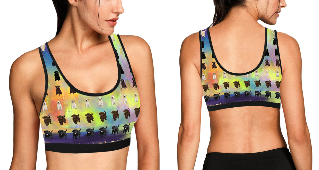 Paradise Wave Labrador Dogs All Over Print Women's Sports Bra