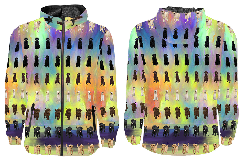 Paradise Wave Labrador Dogs All Over Print Windbreaker for Men