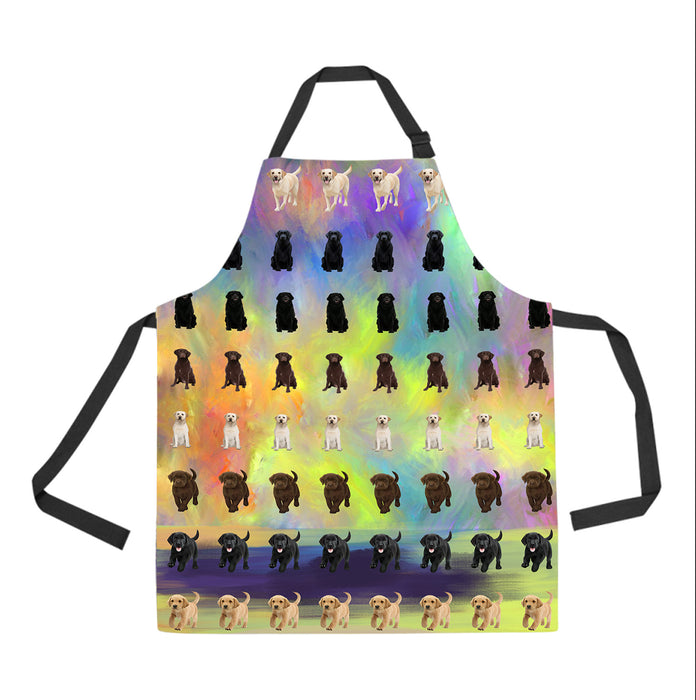 Paradise Wave Labrador Dogs All Over Print Adjustable Apron