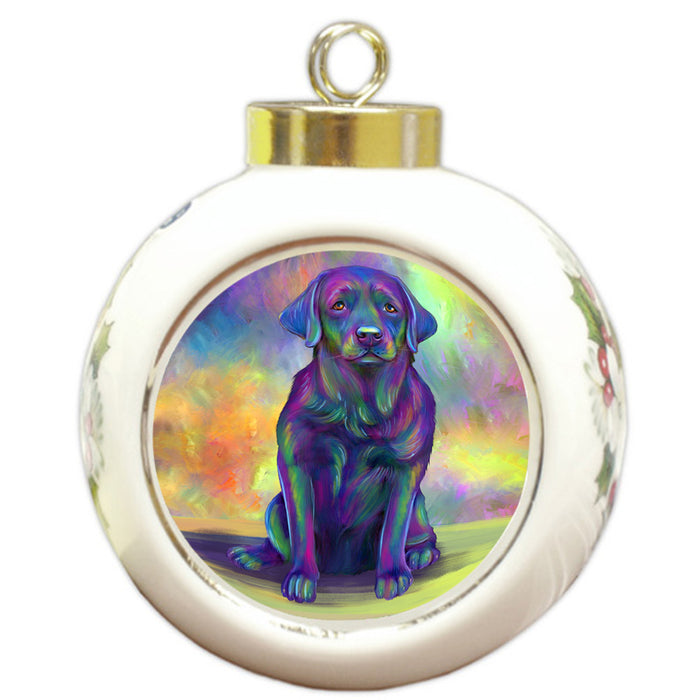 Paradise Wave Labrador Retriever Dog Round Ball Christmas Ornament RBPOR57073