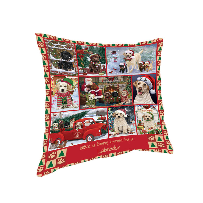 Love is Being Owned Christmas Labrador Retriever Dogs Pillow PIL85800