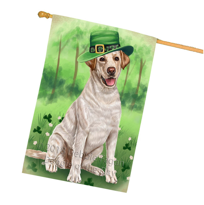 St. Patricks Day Irish Portrait Labrador Retriever Dog House Flag FLG48788