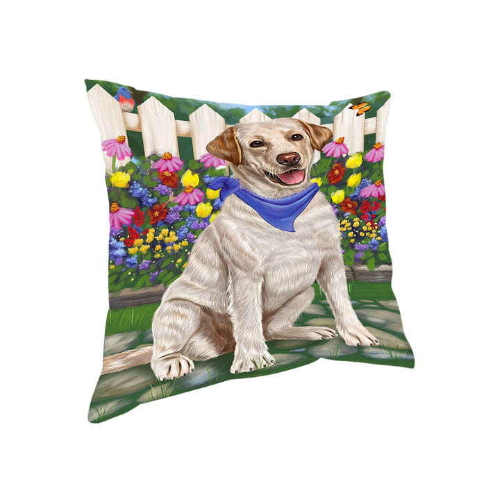 Spring Floral Labrador Retriever Dog Pillow PIL55452
