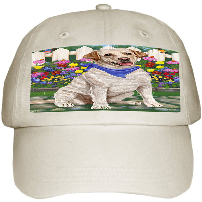 Spring Floral Labrador Retriever Dog Ball Hat Cap HAT53430