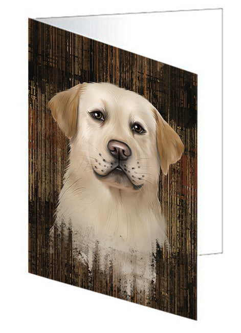 Rustic Labrador Retriever Dog Handmade Artwork Assorted Pets Greeting Cards and Note Cards with Envelopes for All Occasions and Holiday Seasons GCD55775