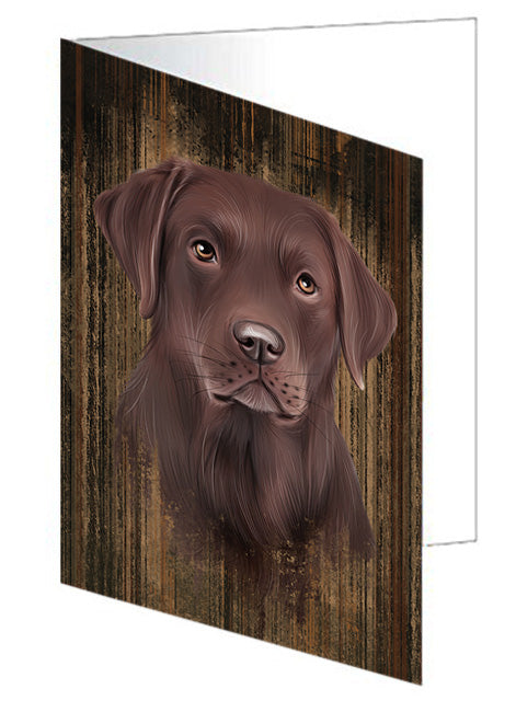 Rustic Labrador Retriever Dog Handmade Artwork Assorted Pets Greeting Cards and Note Cards with Envelopes for All Occasions and Holiday Seasons GCD55778