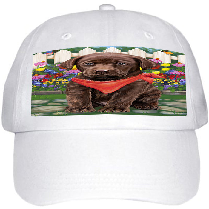 Spring Floral Labrador Retriever Dog Ball Hat Cap HAT53436