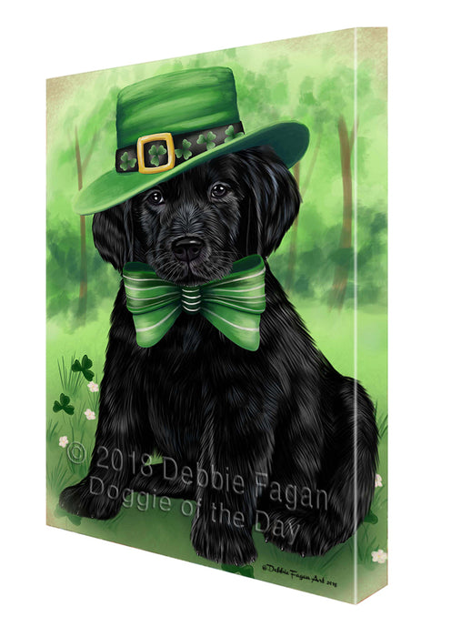 St. Patricks Day Irish Portrait Labrador Retriever Dog Canvas Wall Art CVS55038