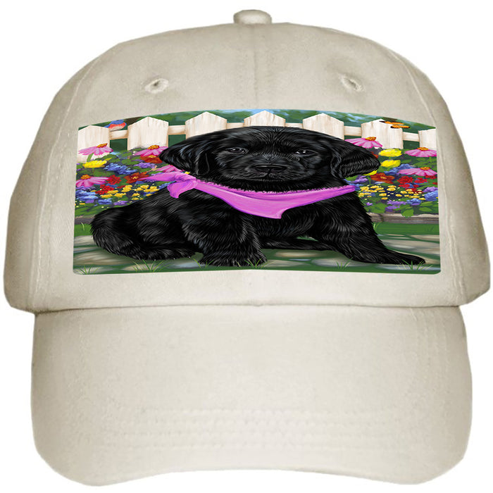 Spring Floral Labrador Retriever Dog Ball Hat Cap HAT53439