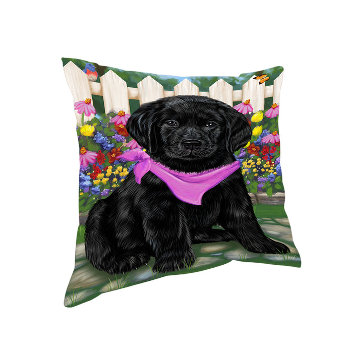 Spring Floral Labrador Retriever Dog Pillow PIL55464