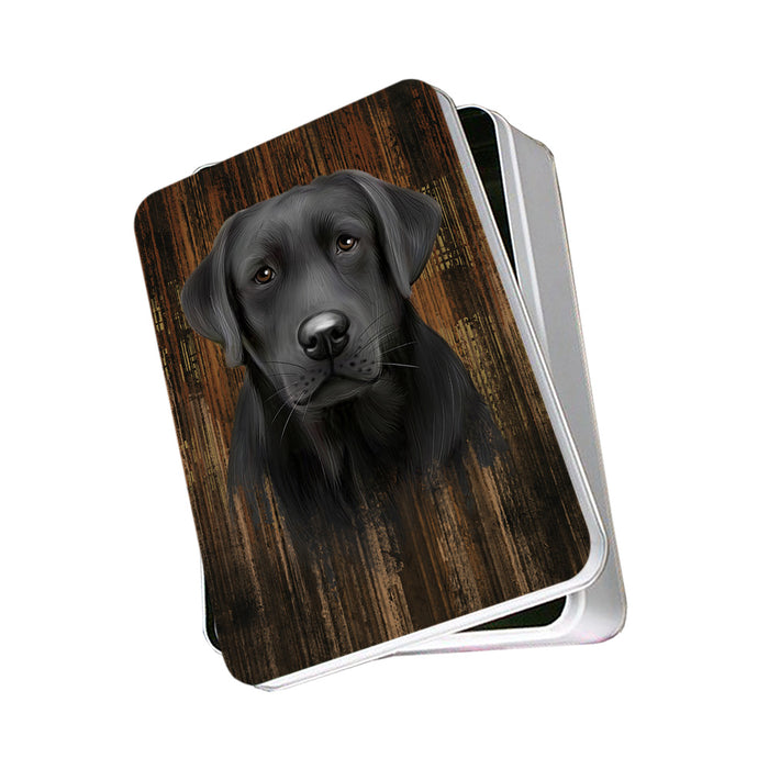 Rustic Labrador Retriever Dog Photo Storage Tin PITN50578