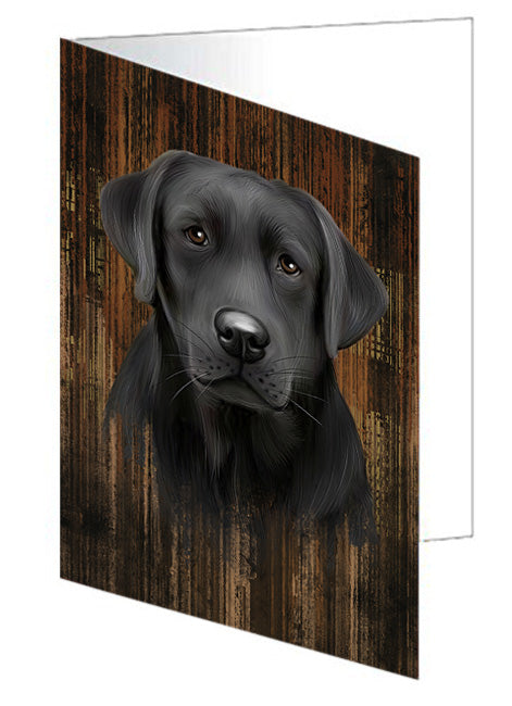 Rustic Labrador Retriever Dog Handmade Artwork Assorted Pets Greeting Cards and Note Cards with Envelopes for All Occasions and Holiday Seasons GCD55781
