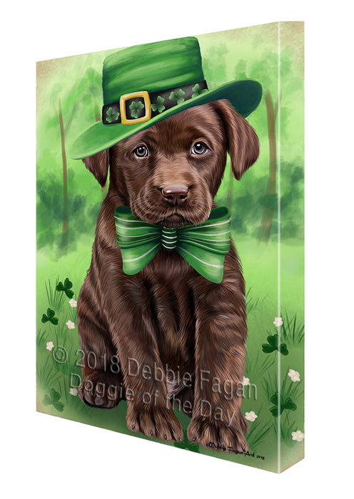 St. Patricks Day Irish Portrait Labrador Retriever Dog Canvas Wall Art CVS55056