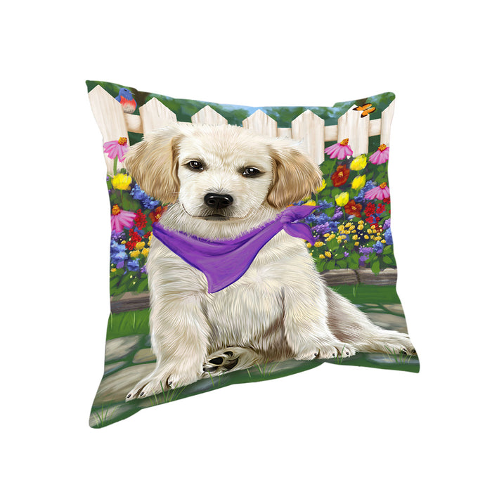 Spring Floral Labrador Retriever Dog Pillow PIL55468