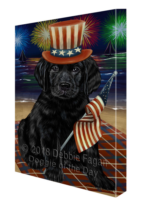 4th of July Independence Day Firework Labrador Retriever Dog Canvas Wall Art CVS55983