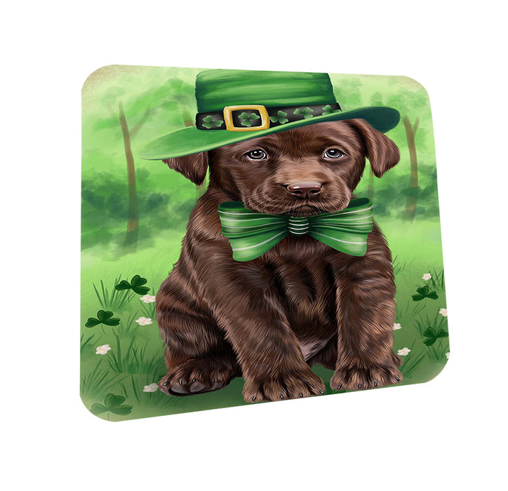 St. Patricks Day Irish Portrait Labrador Retriever Dog Coasters Set of 4 CST48786