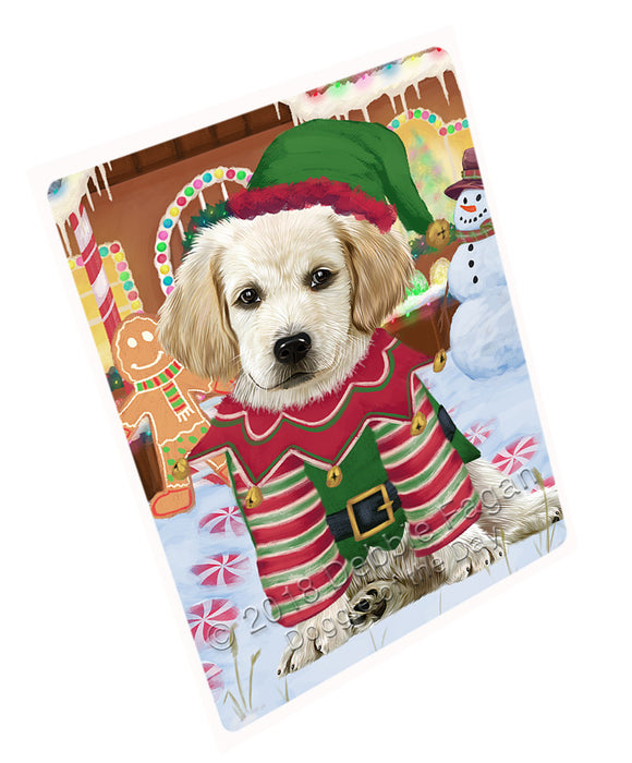 Christmas Gingerbread House Candyfest Labrador Retriever Dog Large Refrigerator / Dishwasher Magnet RMAG100512