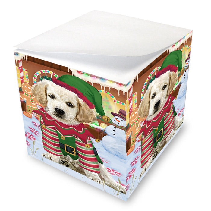 Christmas Gingerbread House Candyfest Labrador Retriever Dog Note Cube NOC54446